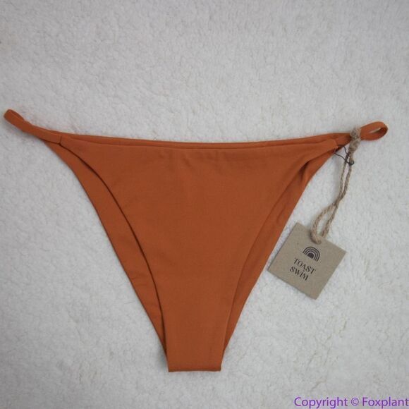 NEW Toast Swim Free People String Bikini Bottom in rusty red, M - Picture 4 of 15